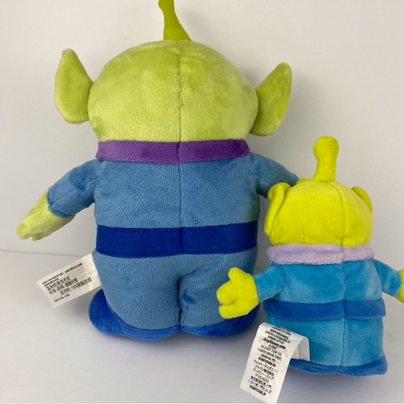 TOY STORY Little Green Men Plush lot of two, 13" + 8" Disney/Pixar, 3 eye aliens - Picture 5 of 8